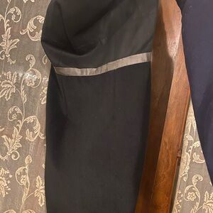 Elegant BCBG Black Dress with Silver Accent